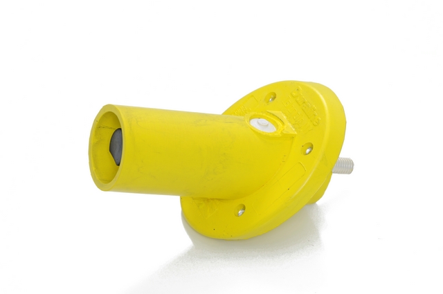 E1023 Yellow Male Receptacle - Single Pole