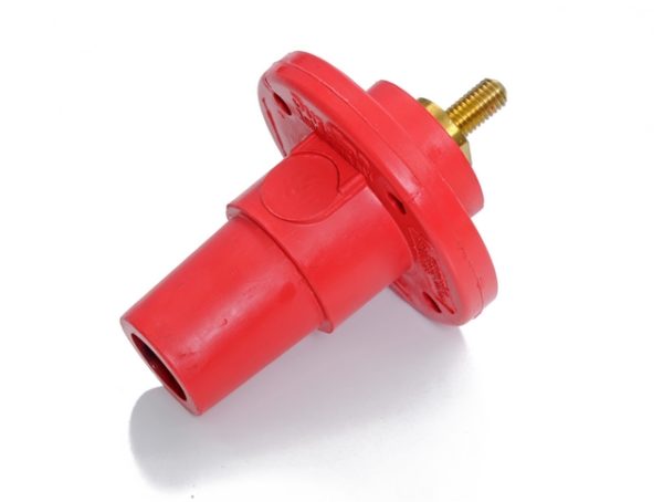 90-Degree Female Red E1023 Stud Back Receptacle