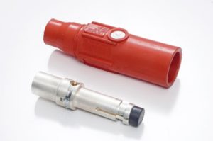 22-Series Red Male 500 MCM Single Pole Contact and Sleeve