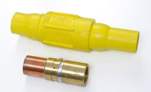 22-Series Yellow Female 500 MCM Single Pole Contact and Sleeve